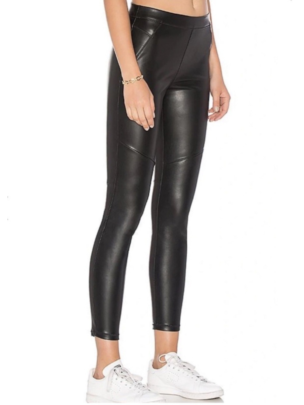 Free People Black Faux Leather Leggings